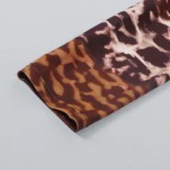 Autumn Leopard Batch Printing Hollow Out Stretch One Shoulder New Stylish Casual Maxi Dress Wholesale -Plus-Size Dresses Sales Store AA002133 11