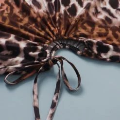 Autumn Leopard Batch Printing Hollow Out Stretch One Shoulder New Stylish Casual Maxi Dress Wholesale -Plus-Size Dresses Sales Store AA002133 12