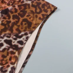 Autumn Leopard Batch Printing Hollow Out Stretch One Shoulder New Stylish Casual Maxi Dress Wholesale -Plus-Size Dresses Sales Store AA002133 13