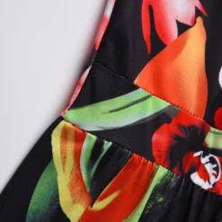 S-2XL Summer New Plus Size Plant Batch Printing Stretch Backless Crossed Adjustable Straps Stylish Tropical Vacation Style Maxi Dress Wholesale Casual Dresses 25 S-2XL Summer New Plus Size Plant Batch Printing Stretch Backless Crossed Adjustable Straps Stylish Tropical Vacation Style Maxi Dress Wholesale Casual Dresses -Plus-Size Dresses Sales Store AA005580 8