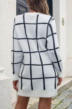 Autumn & Winter New 3 Colors Stretch Knitted Plaid Contrast Color Spliced Long Sleeves Casual Mini Dress(without Belt) Wholesale Casual Dresses 29 Autumn & Winter New 3 Colors Stretch Knitted Plaid Contrast Color Spliced Long Sleeves Casual Mini Dress(without Belt) Wholesale Casual Dresses -Plus-Size Dresses Sales Store AA008075 12