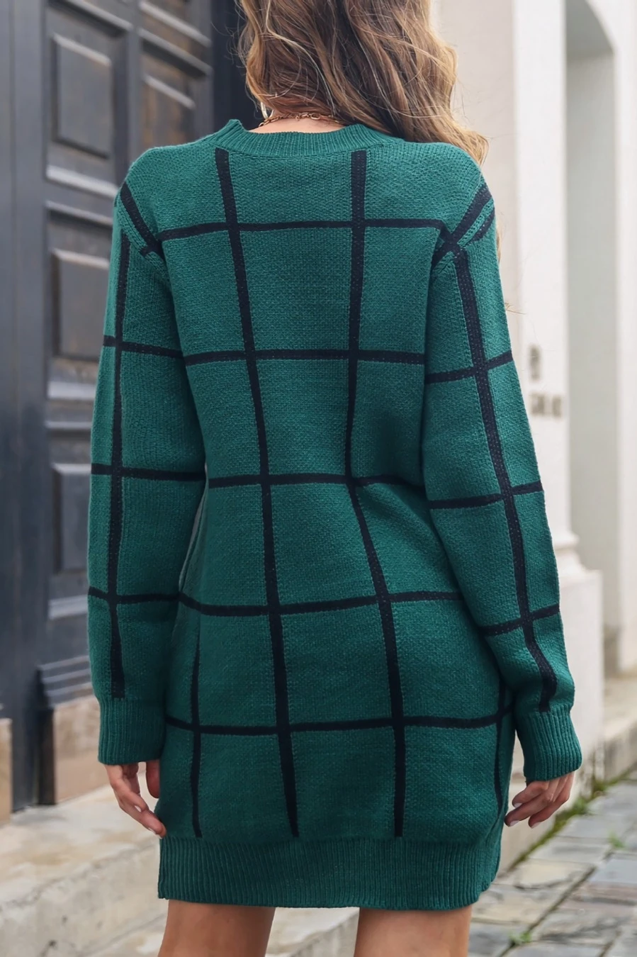 Autumn & Winter New 3 Colors Stretch Knitted Plaid Contrast Color Spliced Long Sleeves Casual Mini Dress(without Belt) Wholesale Casual Dresses 18 Autumn & Winter New 3 Colors Stretch Knitted Plaid Contrast Color Spliced Long Sleeves Casual Mini Dress(without Belt) Wholesale Casual Dresses - Image 18