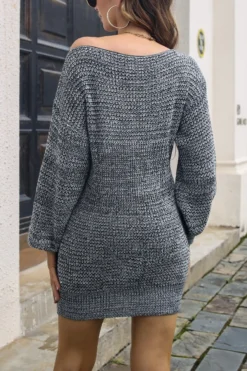 Autumn & Winter New 3 Colors Stretch Contrast Color Knitted Off-the-shoulder Loose Casual Mini Dress(without Belt) Wholesale Casual Dresses 28 Autumn & Winter New 3 Colors Stretch Contrast Color Knitted Off-the-shoulder Loose Casual Mini Dress(without Belt) Wholesale Casual Dresses -Plus-Size Dresses Sales Store AA008077 11