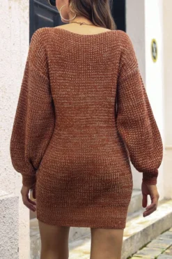 Autumn & Winter New 3 Colors Stretch Contrast Color Knitted Off-the-shoulder Loose Casual Mini Dress(without Belt) Wholesale Casual Dresses 33 Autumn & Winter New 3 Colors Stretch Contrast Color Knitted Off-the-shoulder Loose Casual Mini Dress(without Belt) Wholesale Casual Dresses -Plus-Size Dresses Sales Store AA008077 16