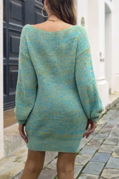 Autumn & Winter New 3 Colors Stretch Contrast Color Knitted Off-the-shoulder Loose Casual Mini Dress(without Belt) Wholesale Casual Dresses 23 Autumn & Winter New 3 Colors Stretch Contrast Color Knitted Off-the-shoulder Loose Casual Mini Dress(without Belt) Wholesale Casual Dresses -Plus-Size Dresses Sales Store AA008077 6