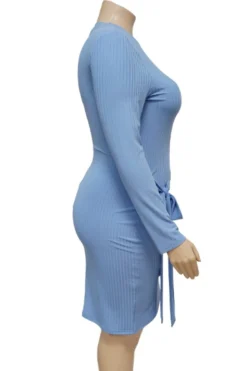 L-4XL Plus Size Autumn New Stylish Solid Color 3 Colors Ribbed Knit High stretch Lace-up Casual Midi Dress Wholesale 13 L-4XL Plus Size Autumn New Stylish Solid Color 3 Colors Ribbed Knit High stretch Lace-up Casual Midi Dress Wholesale -Plus-Size Dresses Sales Store AA010246 6