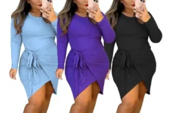 L-4XL Plus Size Autumn New Stylish Solid Color 3 Colors Ribbed Knit High stretch Lace-up Casual Midi Dress Wholesale 15 L-4XL Plus Size Autumn New Stylish Solid Color 3 Colors Ribbed Knit High stretch Lace-up Casual Midi Dress Wholesale -Plus-Size Dresses Sales Store AA010246 8