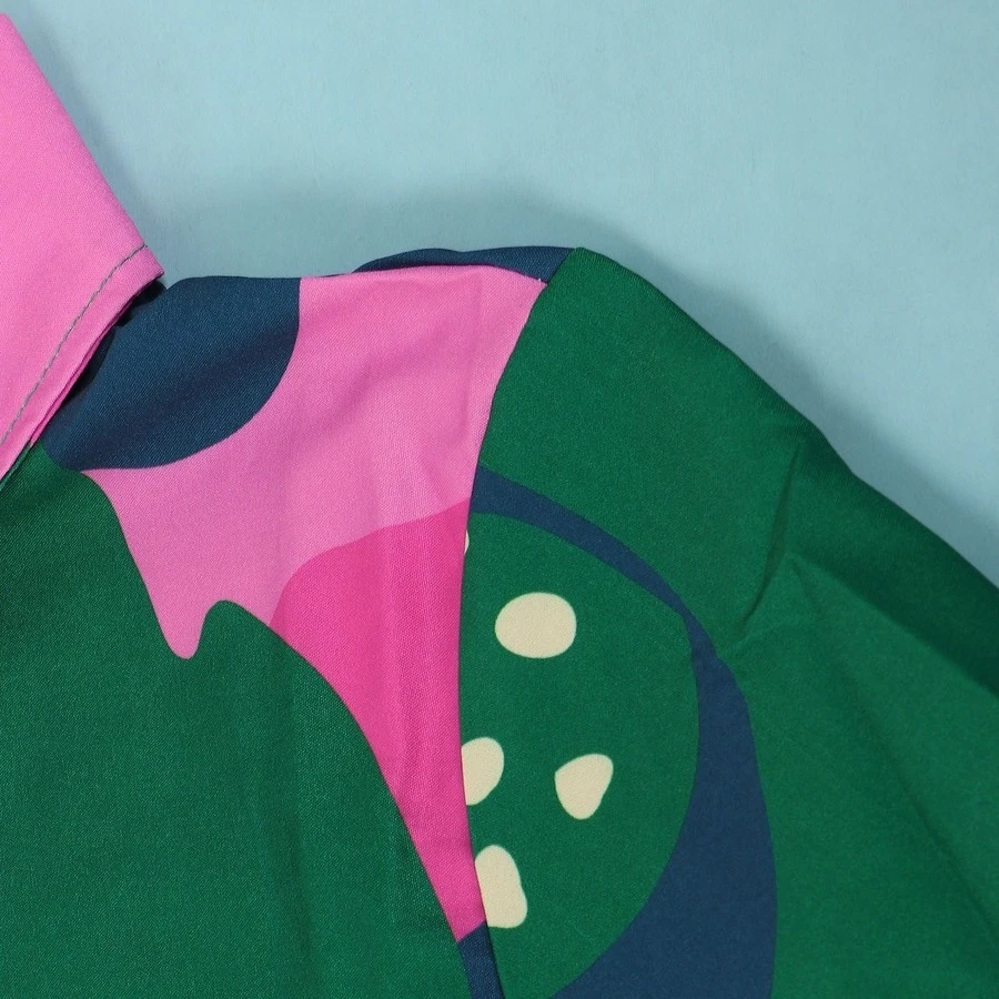 M-3XL Plus Size Lapel Flower Batch Printing Inelastic Casual Midi Dress Wholesale Plus-Size Dresses 12 M-3XL Plus Size Lapel Flower Batch Printing Inelastic Casual Midi Dress Wholesale Plus-Size Dresses - Image 12