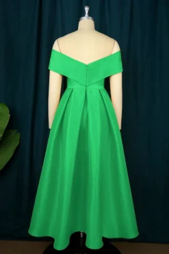 S-4XL Plus Size Slight stretch Off-shoulder Zip-up Bow Tie Sexy Midi Dress Wholesale Plus-Size Dresses -Plus-Size Dresses Sales Store AA010887 5