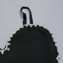 High stretch Sling Rhinestone Zip-up Hollow Solid Color Sexy Hot Mini Dress Wholesale -Plus-Size Dresses Sales Store AA011027 10