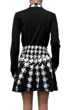 Plus Size Slight Stretch Fixed Printing Long Sleeve Stylish A-line Mini Dress Wholesale -Plus-Size Dresses Sales Store AA012063 14