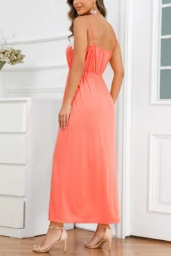 Stylish Plus Size 4 Colors Stretch Lace Spliced Sling Slit Maxi Dress Wholesale Plus-Size Dresses -Plus-Size Dresses Sales Store AA013014 4