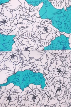 Casual Plus Size Slight Stretch Flower Batch Printing Hollow Slit Midi Dress Wholesale Cut Out Dresses -Plus-Size Dresses Sales Store AA013412 8