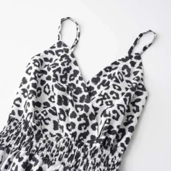 Stylish Plus Size Leopard Printing Non-stretch Sling Midi Dress Wholesale Plus-Size Dresses -Plus-Size Dresses Sales Store AA013570 15