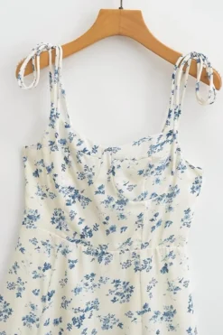 Sexy Non-stretch Floral Batch Printing Lace-up Sling Mini Dress(size Run Small) Wholesale -Plus-Size Dresses Sales Store AA014869 3