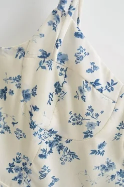 Sexy Non-stretch Floral Batch Printing Lace-up Sling Mini Dress(size Run Small) Wholesale -Plus-Size Dresses Sales Store AA014869 6