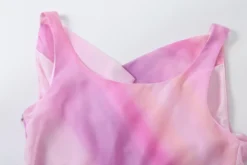 Casual Slight Stretch Tie-dye Mesh Sleeveless Midi Dress Wholesale Tank & Cami Dresses -Plus-Size Dresses Sales Store AA015278 5