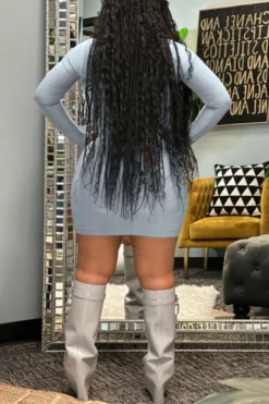 Sexy Plus-size High Stretch Double Sided Velvet Tight Simple Mini Dress Wholesale Plus-Size Dresses -Plus-Size Dresses Sales Store AA016610 5