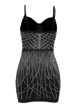 Sexy Plus Size Slight stretch Sling Slim Rhinestone Tassel Mini Dress Wholesale Tank & Cami Dresses -Plus-Size Dresses Sales Store AA017010 1701851664391 11