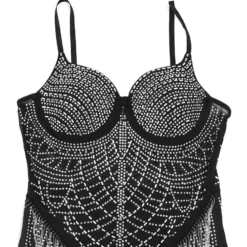 Sexy Plus Size Slight stretch Sling Slim Rhinestone Tassel Mini Dress Wholesale Tank & Cami Dresses -Plus-Size Dresses Sales Store AA017010 1701851664391 13