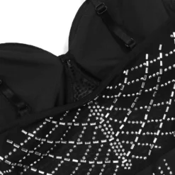 Sexy Plus Size Slight stretch Sling Slim Rhinestone Tassel Mini Dress Wholesale Tank & Cami Dresses -Plus-Size Dresses Sales Store AA017010 1701851664391 14