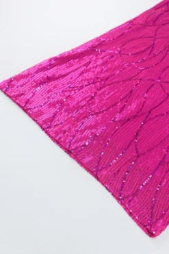 Sexy Plus Size Slight Stretch Ruffle Decor V-neck Sequin Slim Maxi Dress Wholesale Plus-Size Dresses -Plus-Size Dresses Sales Store AA017015 8