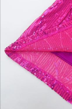 Sexy Plus Size Slight Stretch Ruffle Decor V-neck Sequin Slim Maxi Dress Wholesale Plus-Size Dresses -Plus-Size Dresses Sales Store AA017015 9