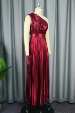 Casual Plus Size Slight Stretch Solid Color Shirring Sleeveless Maxi Dress Wholesale -Plus-Size Dresses Sales Store AA017548 7 1