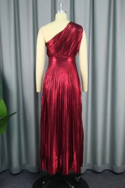 Casual Plus Size Slight Stretch Solid Color Shirring Sleeveless Maxi Dress Wholesale -Plus-Size Dresses Sales Store AA017548 9 1