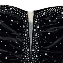 Sexy Plus Size Slight stretch Patchwork Slim Rhinestone Mini Dress(with Gloves) Wholesale Plus-Size Dresses -Plus-Size Dresses Sales Store AA018850 16