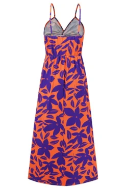 Sexy Plus-size Slight Stretch Contrast Print Sleeveless Suspender Maxi Dress Wholesale Plus-Size Dresses -Plus-Size Dresses Sales Store AA019415 4