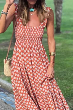 Casual Stylish Plus-size Slight Stretch Contrast Low-cut Print Midi Dress Wholesale 12 Casual Stylish Plus-size Slight Stretch Contrast Low-cut Print Midi Dress Wholesale -Plus-Size Dresses Sales Store AA019428 1714014285988 2