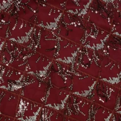 Sexy Plus Size Slight stretch Padded Mesh Sequins Tassel Sling Maxi Dress Wholesale -Plus-Size Dresses Sales Store AA019649 13