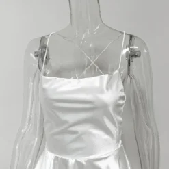 Sexy Non-stretch Solid Color Sling Lace-up Backless Mini Dress Wholesale Tank & Cami Dresses -Plus-Size Dresses Sales Store AA020663 10