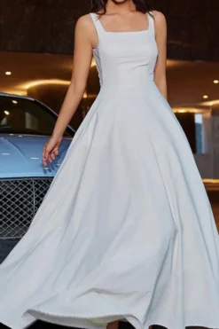 New Stylish Non-stretch Patchwork Suspenders Maxi Dress Wholesale -Plus-Size Dresses Sales Store AA020931 4