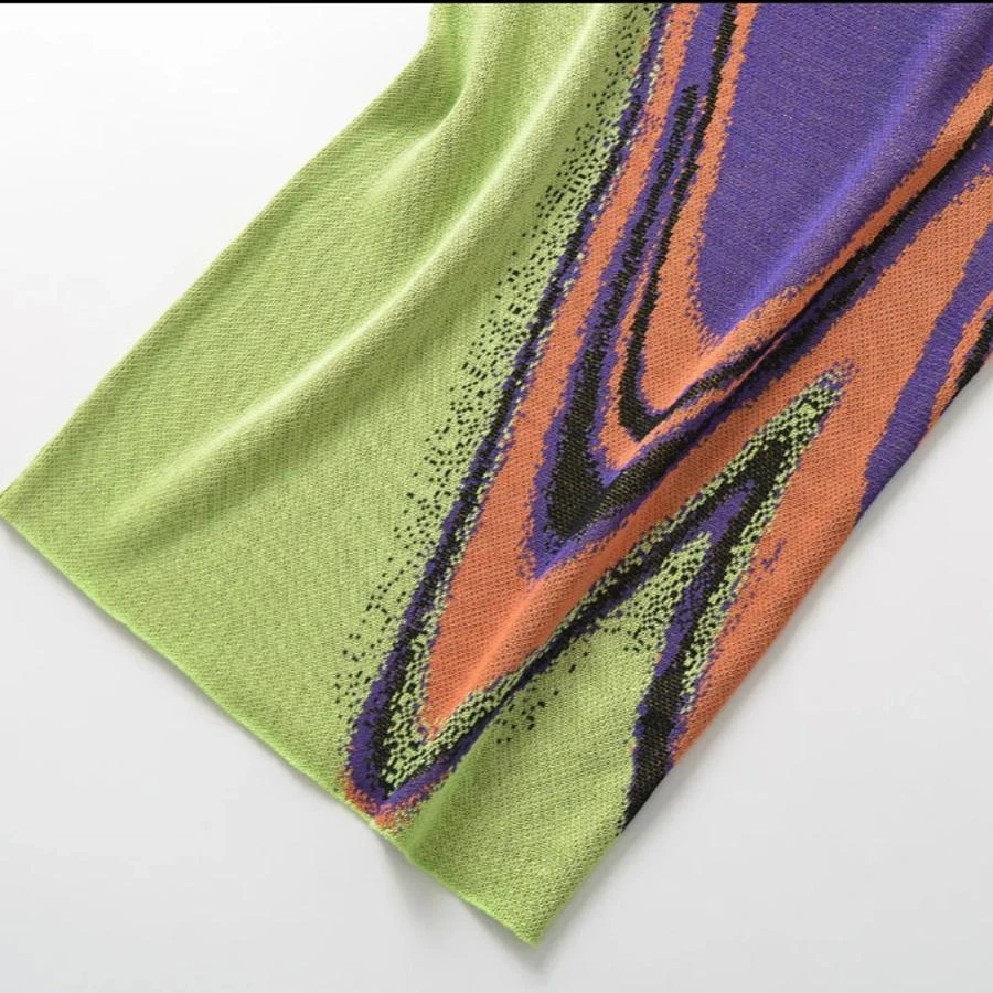 New Slight Stretch Knit Jacquard Round Neck Maxi Tank Dress(size Run Small) Wholesale 3 New Slight Stretch Knit Jacquard Round Neck Maxi Tank Dress(size Run Small) Wholesale - Image 3