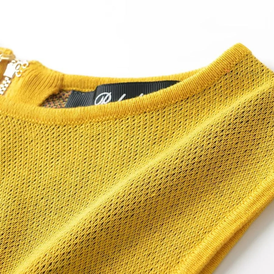 New Slight Stretch Knit Jacquard Round Neck Maxi Tank Dress(size Run Small) Wholesale 4 New Slight Stretch Knit Jacquard Round Neck Maxi Tank Dress(size Run Small) Wholesale - Image 4