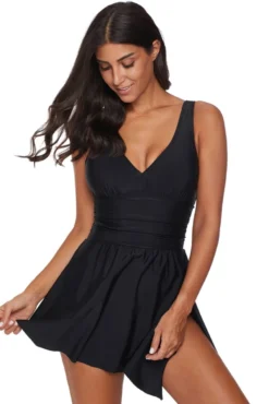 S-2XL Plus Size New Solid Color Padded Split Dress Style Sexy Two-piece Swimsuit Wholesale Two-Piece