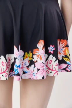 L-5XL Plus Size Butterfly Fixed Printing Padded Lace Up Hollow Crossed Sling Panties Lining Spliced Ruffle Stylish Dress Style Tankini Wholesale -Plus-Size Dresses Sales Store BA006244 1714274987271 10