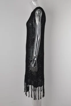 New 3 Colors Cut Out Knitted Tassel Sexy Beach Dress Cover-ups(no Swimwear) Wholesale -Plus-Size Dresses Sales Store BA008331 11