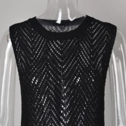 New 3 Colors Cut Out Knitted Tassel Sexy Beach Dress Cover-ups(no Swimwear) Wholesale -Plus-Size Dresses Sales Store BA008331 13