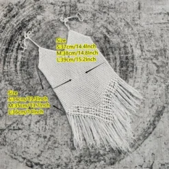 Sexy 2 Colors Hollow Crochet Tassel Halter-neck Dress Cover-ups(only Dress) Wholesale Cover-ups -Plus-Size Dresses Sales Store BA009748 2