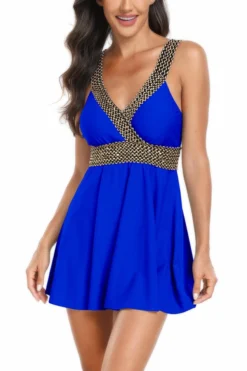 Sexy Plus Size 5 Colors Padded Backless Sling Dress Style Tankini Set Wholesale Tankini Sets -Plus-Size Dresses Sales Store BA013470 14