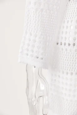 Sexy 3 Colors Hollow Out Knitted Long Sleeve Mini Dress Cover-up(only Cover-up) Wholesale Cover-ups -Plus-Size Dresses Sales Store BA015767 1714187422077 16