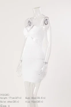 Sexy Stretch Sling Hollow Slim Solid Beach Mini Dress Cover-up Size Run Small Wholesale -Plus-Size Dresses Sales Store BA016177 1717120124714 8