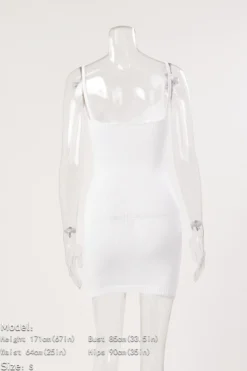 Sexy Stretch Sling Hollow Slim Solid Beach Mini Dress Cover-up Size Run Small Wholesale -Plus-Size Dresses Sales Store BA016177 1717120124714 9