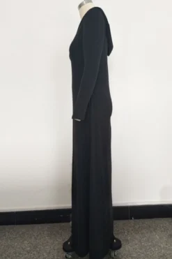 Plus Size Solid Color Stretch Hooded Pockets Stylish Casual Loose Dress Wholesale Casual Dresses -Plus-Size Dresses Sales Store a22933 10