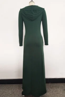 Plus Size Solid Color Stretch Hooded Pockets Stylish Casual Loose Dress Wholesale Casual Dresses -Plus-Size Dresses Sales Store a22933 14