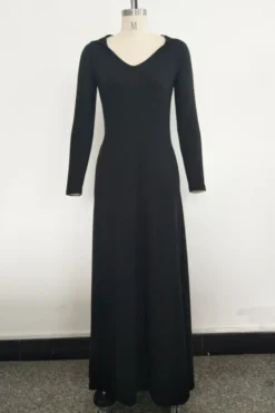 Plus Size Solid Color Stretch Hooded Pockets Stylish Casual Loose Dress Wholesale Casual Dresses -Plus-Size Dresses Sales Store a22933 9