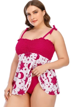 Oversize Digital Print Padded Pleated Sling Dress Style Stylish Two-piece Swimsuit Wholesale -Plus-Size Dresses Sales Store a73976 10